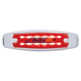 12 LED Rectangular Light (Clearance/Marker) With Chrome Bezel - Red LED/Red Lens - United Pacific 38135