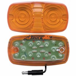16 LED 4" X 2" Rectangular Light (Clearance/Marker) With Single Wire - Amber LED/Amber Lens - United Pacific 38191