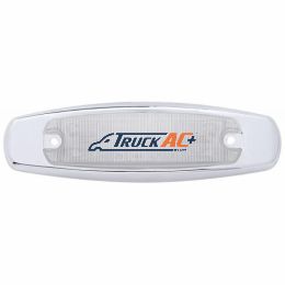 12 LED Rectangular Light (Clearance/Marker) With Chrome Bezel - Red LED/Clear Lens - United Pacific 38219