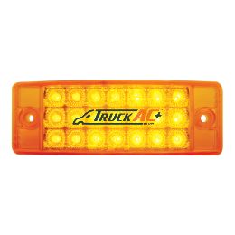 21 LED Reflector Rectangular Light (Clearance/Marker) - Amber LED/Amber Lens - United Pacific 38256
