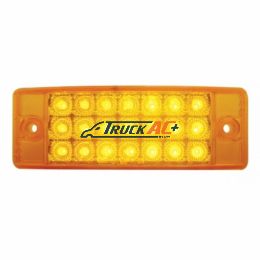 21 LED Reflector Rectangular Light (Clearance/Marker) - Amber LED/Amber Lens - United Pacific 38256B