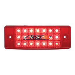 21 LED Reflector Rectangular Light (Clearance/Marker) - Red LED/Red Lens - United Pacific 38257