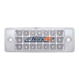 21 LED Reflector Rectangular Light (Clearance/Marker) - Amber LED/Clear Lens - United Pacific 38296