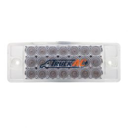 21 LED Reflector Rectangular Light (Clearance/Marker) - Amber LED/Clear Lens - United Pacific 38296B