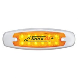 12 LED Reflector Rectangular Light With Bezel (Clearance/Marker) - Amber LED/Amber Lens - United Pacific 38305