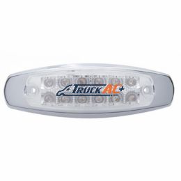 12 LED Reflector Rectangular Light With Bezel (Clearance/Marker) - Red LED/Clear Lens - United Pacific 38308