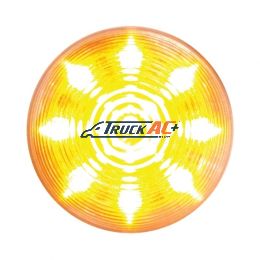9 LED 2" Round Beehive Light (Clearance/Marker) - Amber LED/Clear Lens - United Pacific 38366