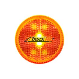 8 LED 2-1/2" Round Reflectorize Light (Clearance/Marker) - Amber LED/Amber Lens - United Pacific 38455B