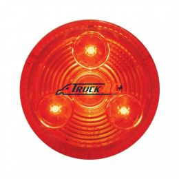 4 LED 2-1/2" Round Low Profile Light (Clearance/Marker) - Red LED/Red Lens - United Pacific 38466B