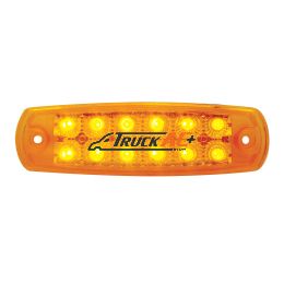 12 Amber LED Reflector Rectangular Light (Clearance/Marker) -Amber Lens - United Pacific 38620B