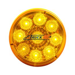 9 LED 2" Round Reflector Light (Clearance/Marker) - Amber LED/Amber Lens - United Pacific 38849B