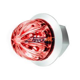 2 LED Dual Function 1-1/8" Watermelon Light (Clearance/Marker) - Red LED/Clear Lens - United Pacific 39229
