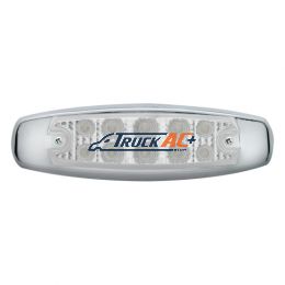 10 LED Reflector Rectangular Light (Clearance/Marker) - Amber LED/Clear Lens - United Pacific 39453