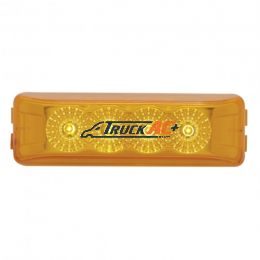 4 LED Reflector Rectangular Light (Clearance/Marker) - Amber LED/Amber Lens - United Pacific 39463