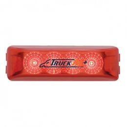 4 LED Reflector Rectangular Light (Clearance/Marker) - Red LED/Red Lens - United Pacific 39464