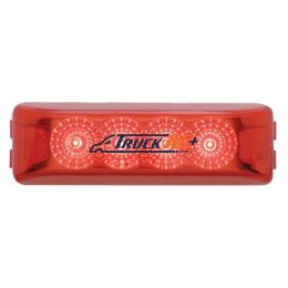 4 LED Reflector Rectangular Light (Clearance/Marker) - Red LED/Red Lens - United Pacific 39464B