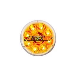 9 LED 2-1/2" Round Pure Reflector Light (Clearance/Marker) - Amber LED/Clear Lens - United Pacific 39741