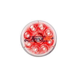 9 LED 2-1/2" Round Pure Reflector Light (Clearance/Marker) - Red LED/Clear Lens - United Pacific 39742