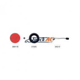 Single LED 2" Round Low Profile Light Kit (Clearance/Marker) - Red LED/Red Lens - United Pacific 39911BRK