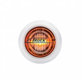 3 LED 3/4" Mini Light With Bezel (Clearance/Marker) - Amber LED/Clear Lens - United Pacific 39934