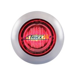 3 LED 3/4" Mini Light With Bezel (Clearance/Marker) - Red LED/Clear Lens - United Pacific 39935