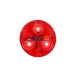 3 LED 2" Round Low Profile Light (Clearance/Marker) -Red LED/Lens - United Pacific 36108B