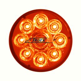 9 LED 2-1/2" Round Pure Reflector Light (Clearance/Marker) - Red LED/Red Lens - United Pacific 39740