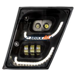 "Blackout" High Power LED Fog Light With LED DRL & Position Light For 2003-2017 Volvo VN/VNL - Driver - United Pacific 32596