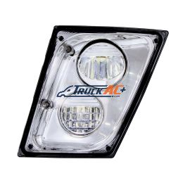 82780931, 20737500, 20546123, 2 High Power LED Chrome Driving Light & Fog Light For 2003-2017 Volvo VNL - Driver/Left - United Pacific 35905
