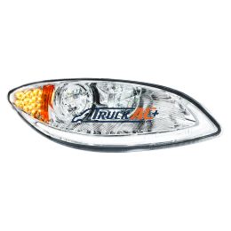 3596016C93 Chrome LED Headlight With LED Light Bar & Turn Signal For 2006-2017 International Prostar-Passenger - United Pacific 31031