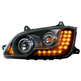 Blackout Projection Headlight Assembly For 2008-2017 Kenworth T660 - Driver - United Pacific 31160