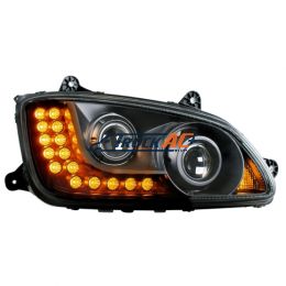 Blackout Projection Headlight Assembly For 2008-2017 Kenworth T660 - Passenger - United Pacific 31161