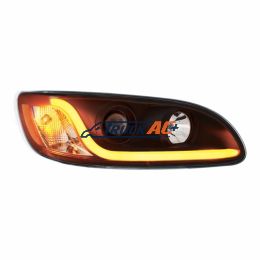 Black Projection Headlight W/LED Dual Function Light Bar For PB 386 (2005-2015) & 387 (1999-2010) - Passenger - United Pacific 31240
