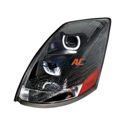 20359833, 20496653, 2081707, 20835984, 82329124 Blackout Projection Headlight With White LED Light Bar For 2003-2017 Volvo VN/VNL - Driver - United Pacific 31268