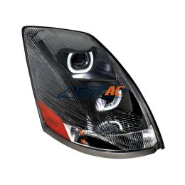 20359834, 20496654, 20817108, 20835985, 82329127 Blackout Projection Headlight With White LED Light Bar For 2003-2017 Volvo VN/VNL - Passenger - United Pacific 31269