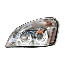 A06-51907-006 Chrome Projection Headlight With White LED Position Light For 2008-2017 Freightliner Cascadia - Driver - United Pacific 31286