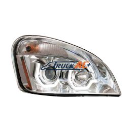 A06-51907-007 Chrome Projection Headlight With White LED Position Light For 2008-2017 Freightliner Cascadia - Passenger - United Pacific 31287