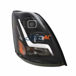 20359834, 20496654, 20817108, 20835985, 82329127 Blackout Projection Headlight With LED Position Light Bar For 2003-2017 Volvo VN/VNL - Passenger - United Pacific 31448
