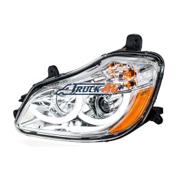 Chrome Projection Headlight With LED Position Light For 2013-2021 Kenworth T680 - Driver - United Pacific 31454