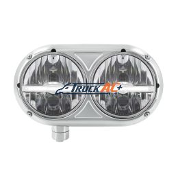 Headlight Assembly With 304 SS Housing & LED Headlights W/White LED Position Light For Peterbilt 359 - Driver - United Pacific 32143