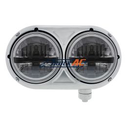 Headlight Assembly With 304 SS Housing & LED Headlights With Black Inner Bar For Peterbilt 359 - Passenger - United Pacific 32786