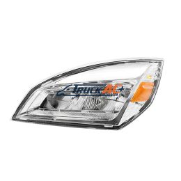 A66-01405-002, A66-01512-004 High Power Chrome LED Headlight For 2018-2024 Freightliner Cascadia-Driver - United Pacific 32912