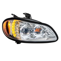 Chrome LED Projection Headlight Assembly For 2003-2024 Freightliner M2- Passenger - United Pacific 35730