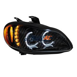 Black LED Projection Headlight Assembly For 2003-2024 Freightliner M2- Passenger - United Pacific 35732