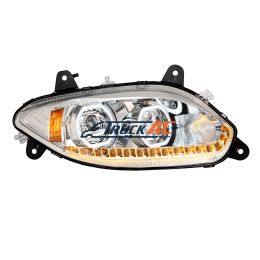 Chrome 17 LED Headlight For 2018-2025 International LT - Passenger - United Pacific 35734