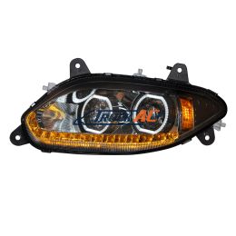 Black 17 LED Headlight For 2018-2025 International LT - Driver - United Pacific 35735