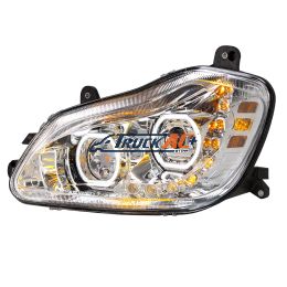 Chrome 10 LED Headlight for 2013-2021 Kenworth T680 - Driver Side - United Pacific 35741