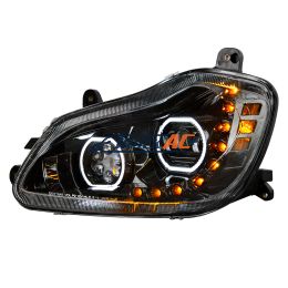 Black 10 LED Headlight For 2013-2021 Kenworth T680 - Driver Side - United Pacific 35743