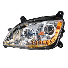 Chrome 10 LED Headlight For Peterbilt 587 (2010-2016) & 579 (2012-2021)- Driver Side - United Pacific 35745