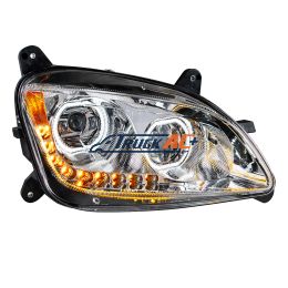 Chrome 10 LED Headlight For Peterbilt 587 (2010-2016) & 579 (2012-2021) - Passenger Side - United Pacific 35746